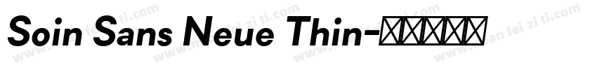 Soin Sans Neue Thin字体转换